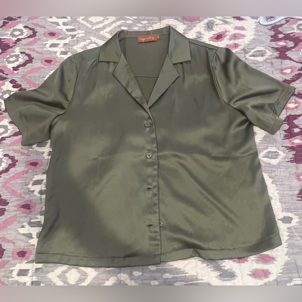 Satin Button Down.